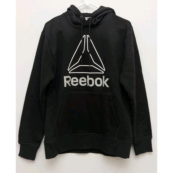 Reebok Other - C4 Reebok‎ Hoodie Mens Small Black Casual Pullover Hoodie Sweatshirt